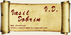 Vasil Dobrin vizit kartica